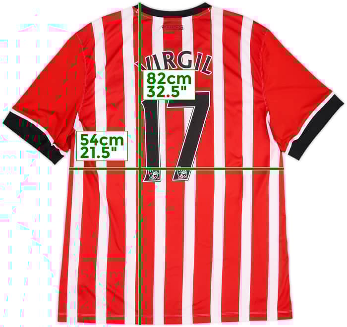 2016-17 Southampton Home Shirt Virgil #17 - 6/10 - (XXL)