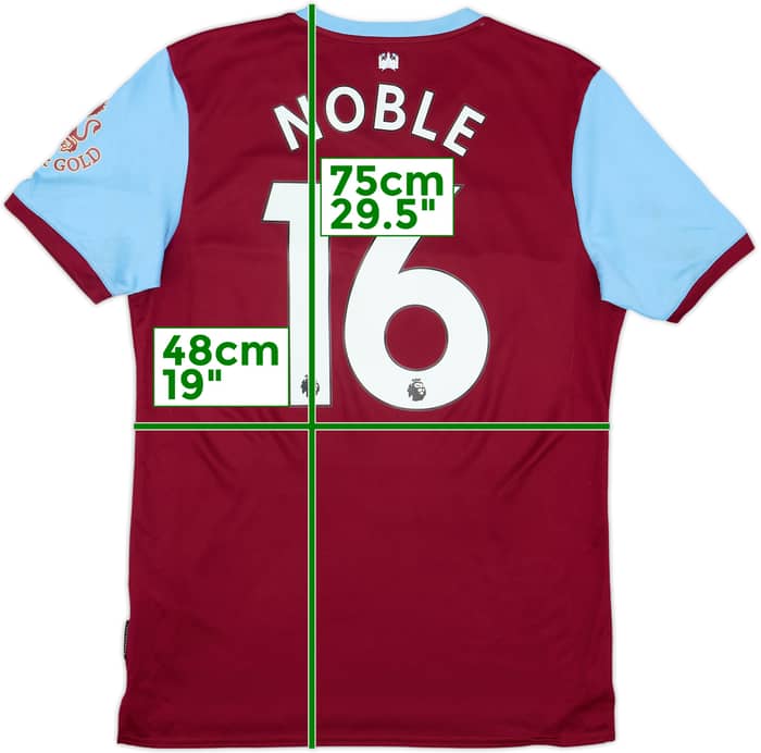 2019-20 West Ham Home Shirt Noble #16 - 6/10 - (M)