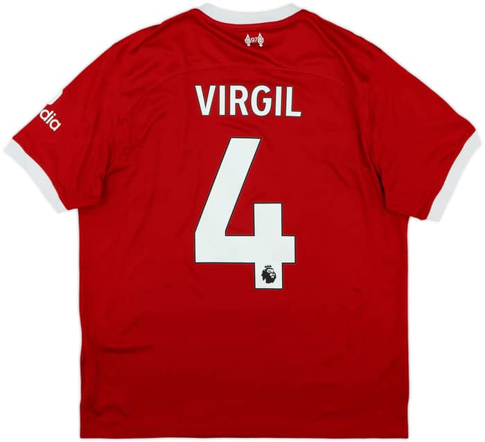 2023-24 Liverpool Home Shirt Virgil #4 - 7/10 - (L)