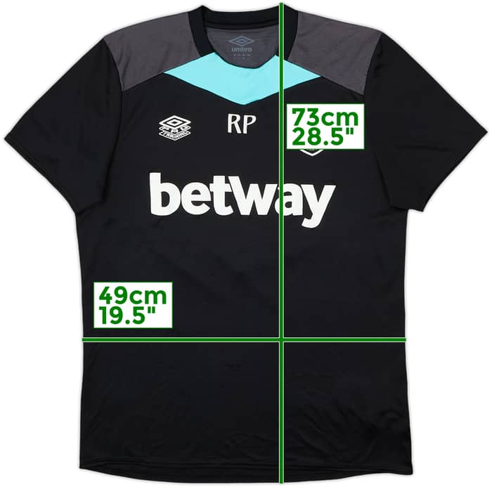 2021-22 West Ham Staff Issue Umbro Training Shirt 'RP' - 8/10 - (L)