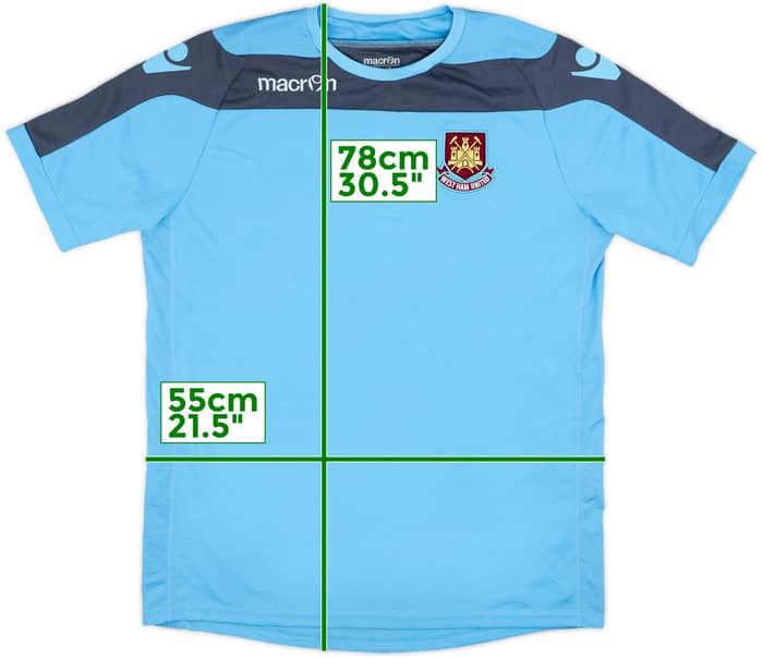 2012-13 West Ham Macron Training Shirt - 8/10 - (L)