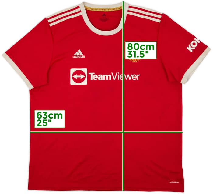 2021-22 Manchester United Home Shirt - 5/10 - (XXL)