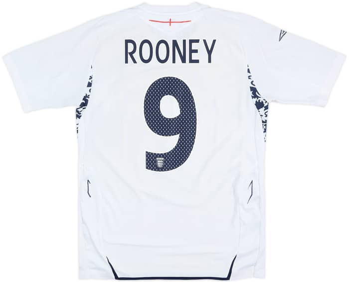 2007-09 England Home Shirt Rooney #9 - 5/10 - (M)
