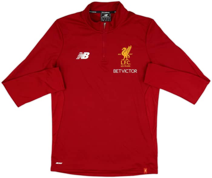 2017-18 Liverpool New Balance 1/4 Zip Drill Top - 10/10 - (S)