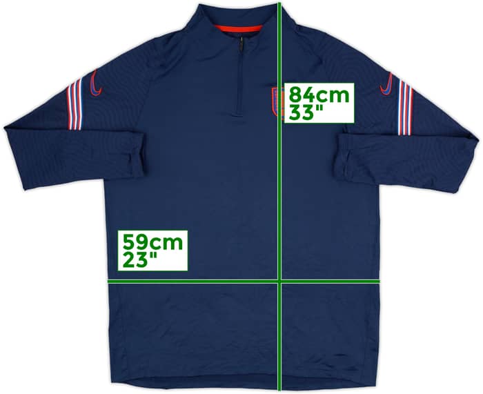 Top de entrenamiento con cremallera de 1/4 Nike de England 2020-21 - 9/10 - (XL)