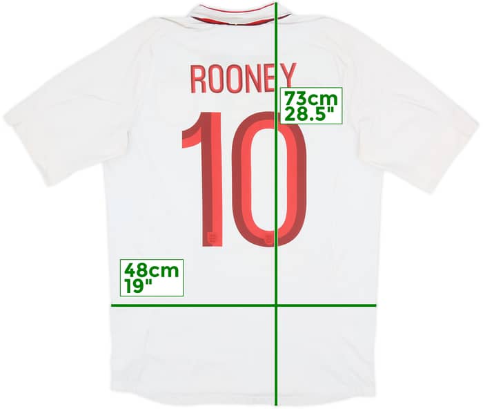 2012-13 England Home Shirt Rooney #10 - 6/10 - (M)