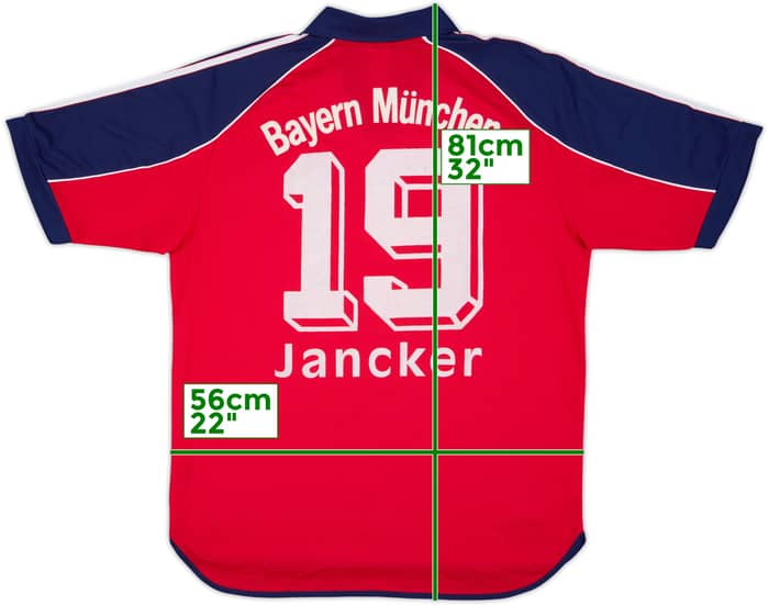1999-01 Bayern Munich Home Shirt Jancker #19 - 9/10 - (L)