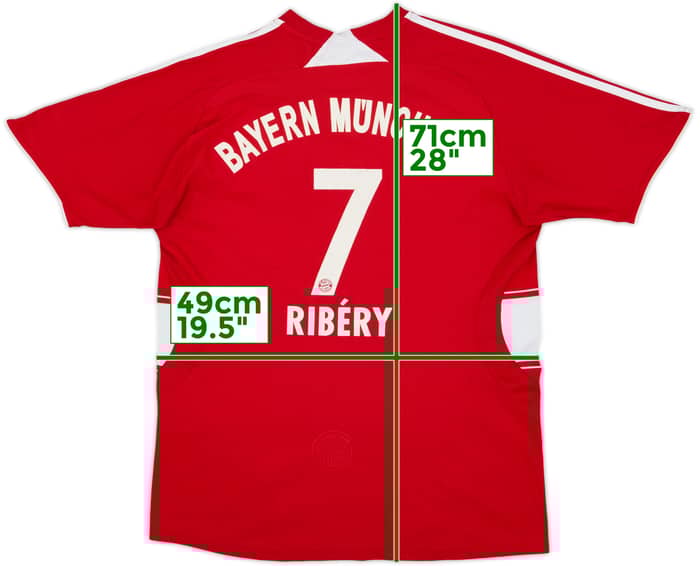 2008-09 Bayern Munich Home Shirt Ribery #7 - 7/10 - (XL.Boys)