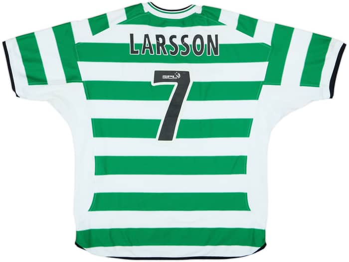 2001-03 Celtic Home Shirt Larsson #7 - 6/10 - (L)