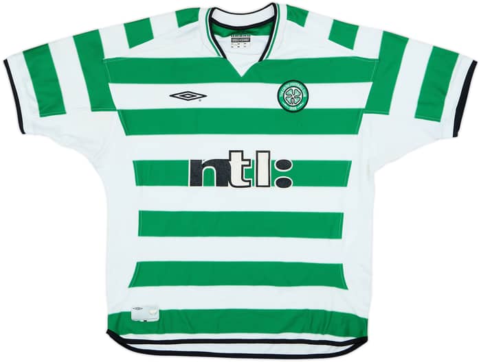 2001-03 Celtic Home Shirt Larsson #7 - 6/10 - (L)