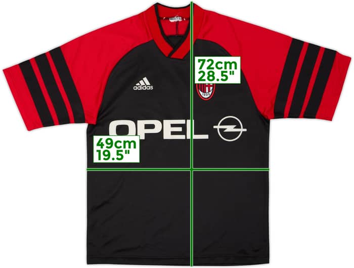 1998-99 AC Milan adidas Training Shirt - 8/10 - (M)