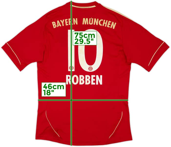 2011-13 Bayern Munich Home Shirt Robben #10 - 5/10 - (M)