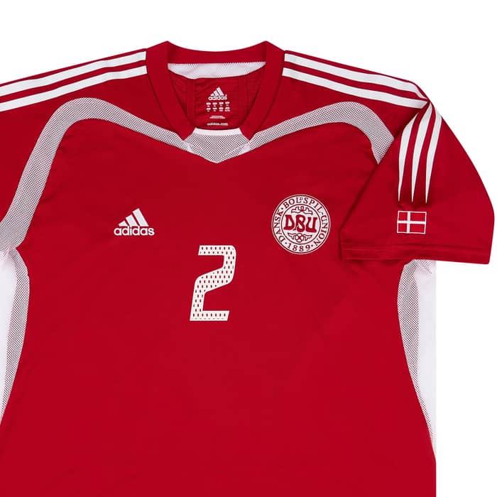 2004-05 Denmark Player Issue Home Shirt Sivebaek #2