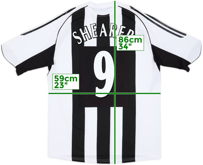 2005-07 Newcastle Home Shirt Shearer #9 - 9/10 - (XL)