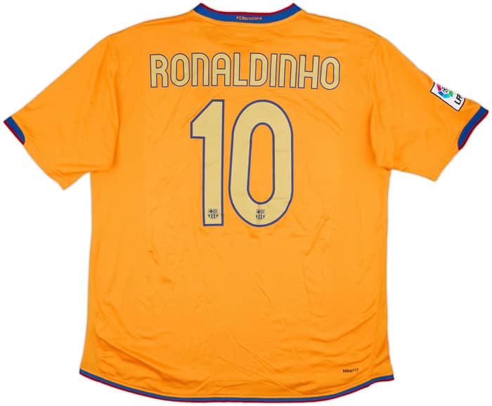 2006-08 Barcelona Away Shirt Ronaldinho #10 - 6/10 - (XL)