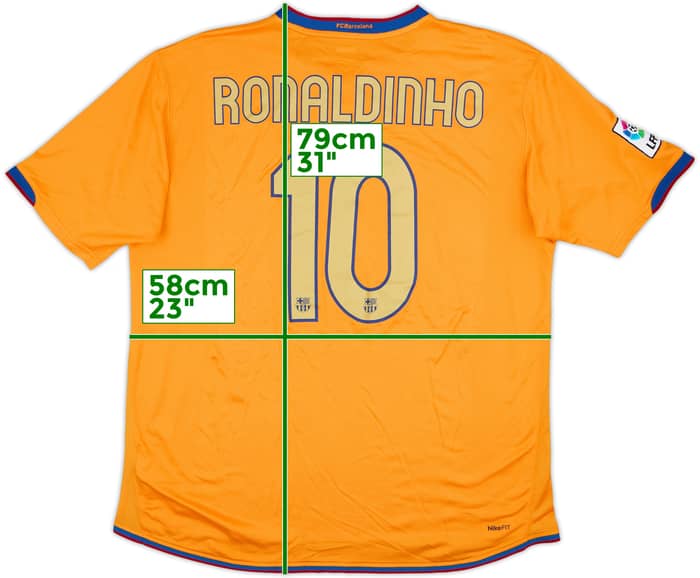 2006-08 Barcelona Away Shirt Ronaldinho #10 - 6/10 - (XL)