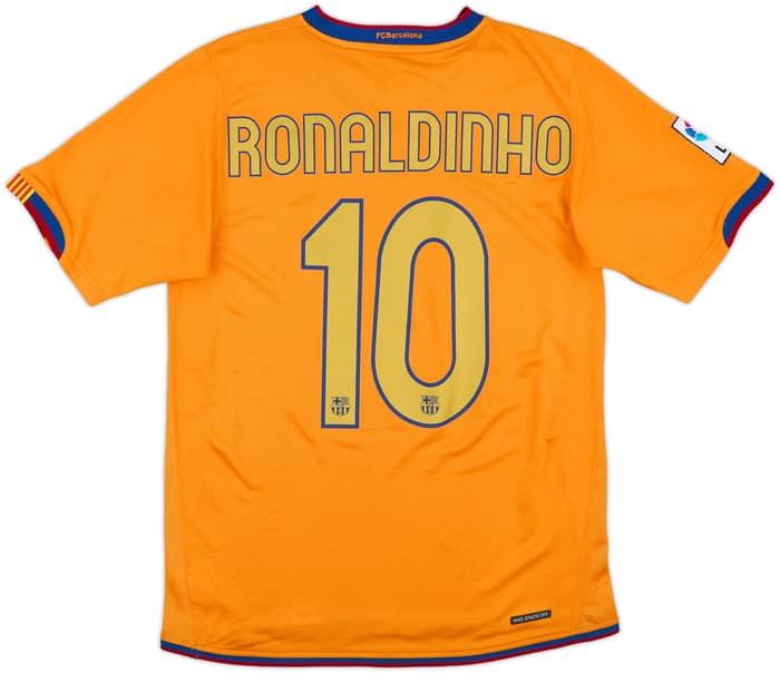 2006-08 Barcelona Away Shirt Ronaldinho #10 - 8/10 - (S)