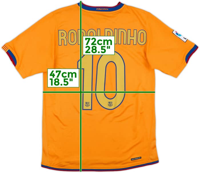 2006-08 Barcelona Away Shirt Ronaldinho #10 - 8/10 - (S)