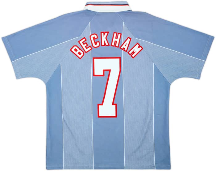 1996-97 England Away Shirt Beckham #7 - 6/10 - (L)