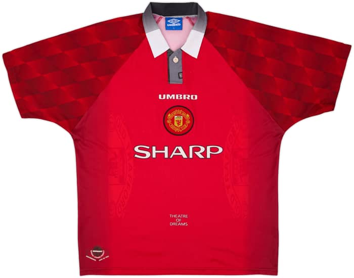 1996-98 Manchester United Home Shirt Cantona #7 - 6/10 - (XL)