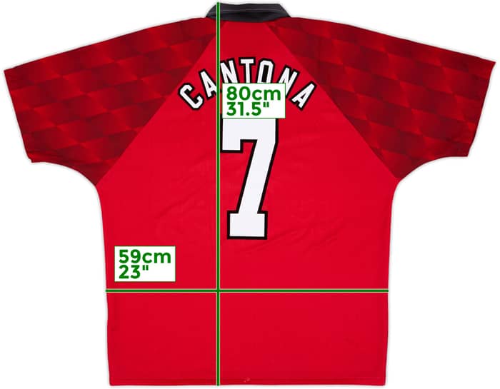 1996-98 Manchester United Home Shirt Cantona #7 - 6/10 - (XL)