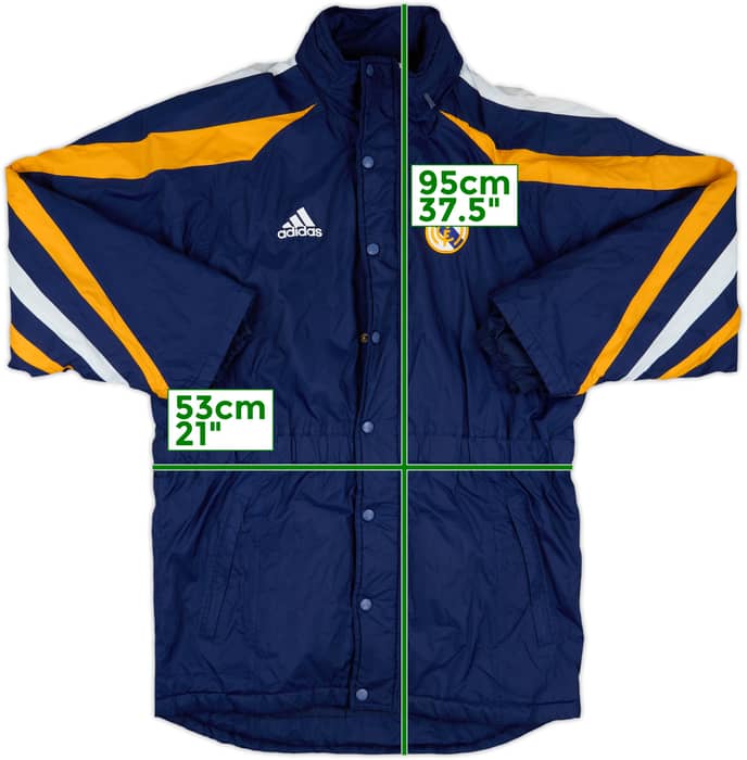 1998-99 Real Madrid adidas Padded Bench Coat - 8/10 - (S)