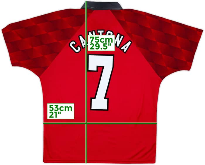 1996-98 Manchester United Home Shirt Cantona #7 - 9/10 - (M)