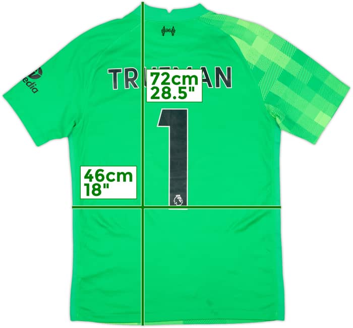 2021-22 Liverpool GK S/S Shirt Trueman #1 - 10/10 - (S)