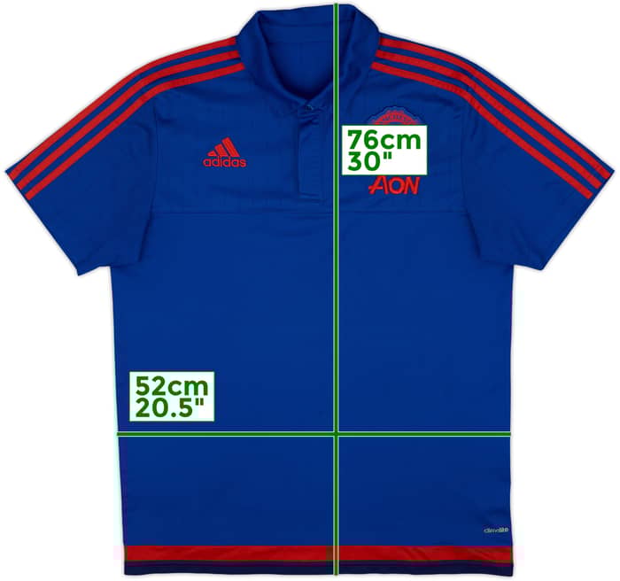 2015-16 Manchester United adidas Polo Shirt - 5/10 - (L)