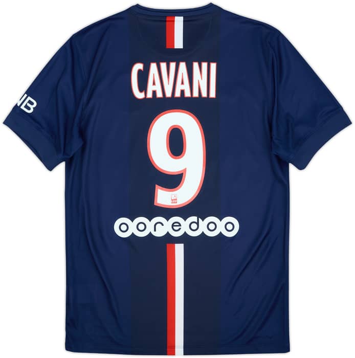 2014-15 Paris Saint-Germain Home Shirt Cavani #9 - 6/10 - (S)