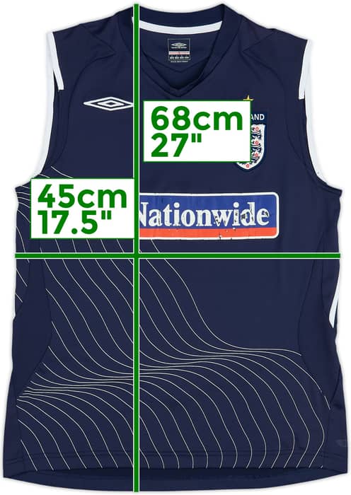 2005-06 England Umbro Training Vest - 5/10 - (M)