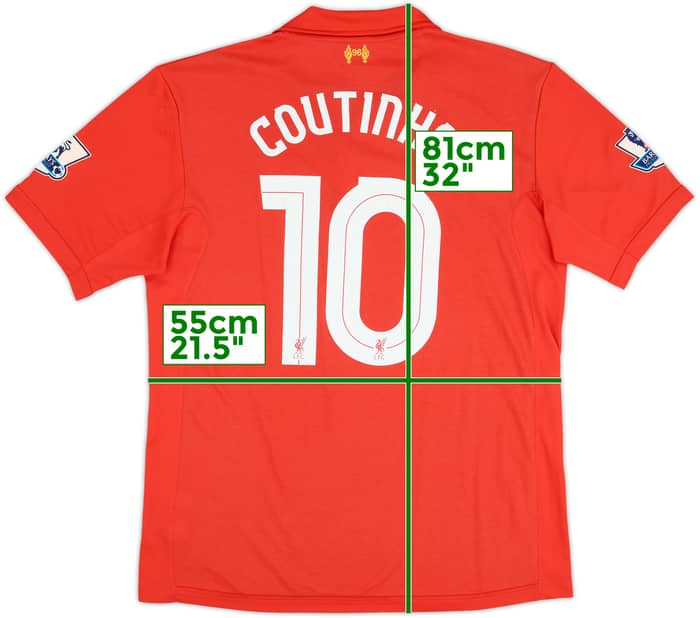 2012-13 Liverpool Home Shirt Coutinho #10 - 6/10 - (XL)