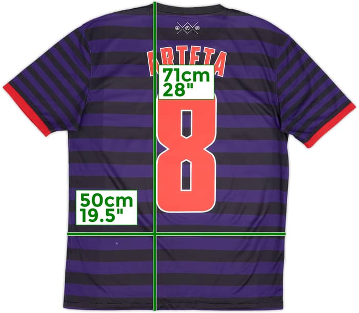 2012-13 Arsenal Away Shirt Arteta #8 - 5/10 - (M)