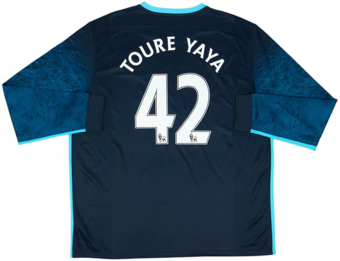 2015-16 Manchester City Away L/S Shirt Toure Yaya #42 - 10/10 - (XXL)