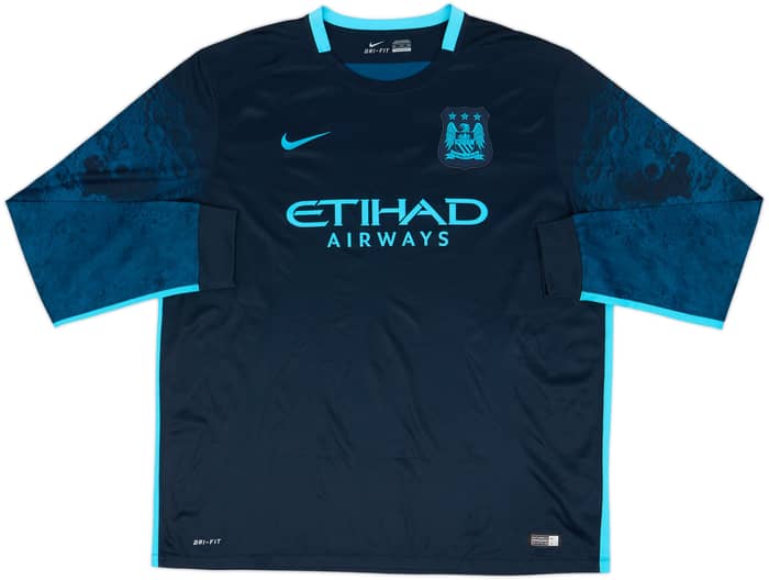 2015-16 Manchester City Away L/S Shirt Toure Yaya #42 - 10/10 - (XXL)
