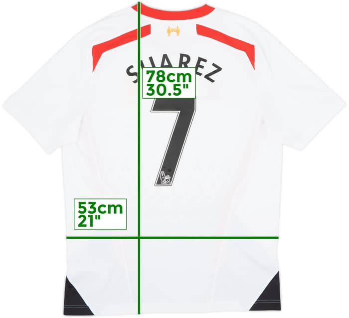 2013-14 Liverpool Away Shirt Suarez #7 - 8/10 - (L)