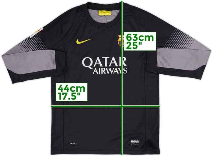2013-14 Barcelona GK Shirt - 7/10 - (L.Boys)