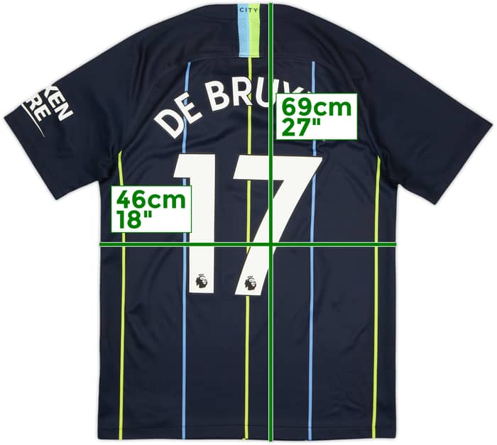 2018-19 Manchester City Away Shirt De Bruyne #17 - 8/10 - (S)