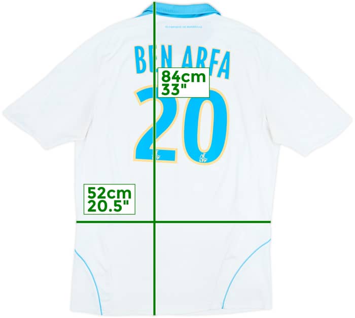 2008-09 Olympique Marseille Home Shirt Ben Arfa #20 - 7/10 - (L)