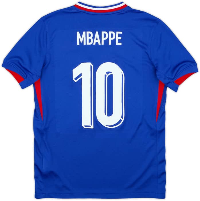 Camiseta de local de France 2024-25 Mbappe #10 - 10/10 - (Niños L)