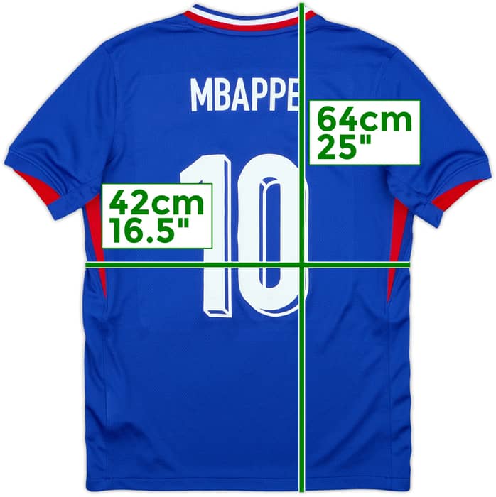 Camiseta de local de France 2024-25 Mbappe #10 - 10/10 - (Niños L)