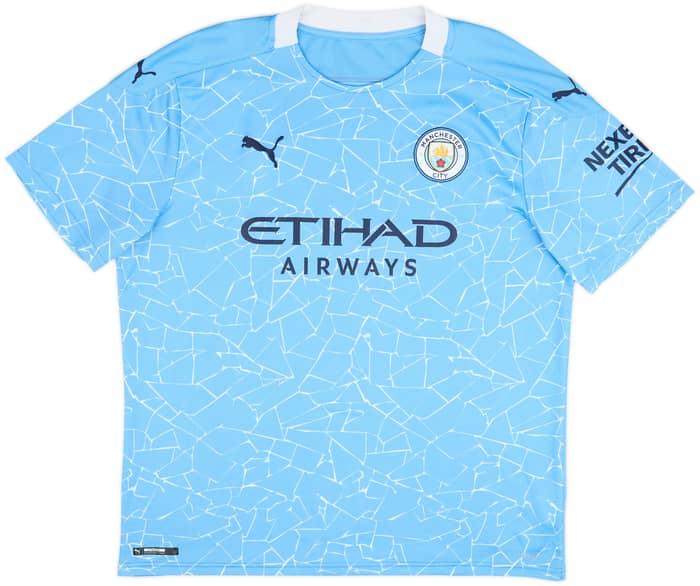 2020-21 Manchester City Home Shirt Kun Aguero #10 - 8/10 - (XL)