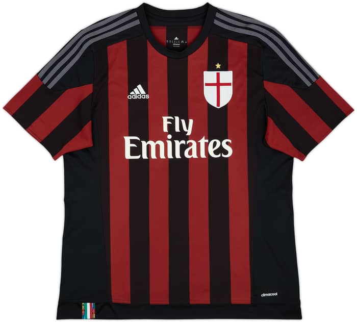 2015-16 AC Milan Home Shirt Balotelli #45 - 8/10 - (XL)