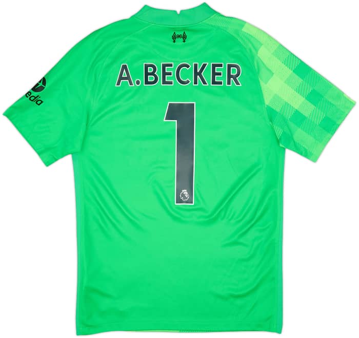2021-22 Liverpool GK S/S Shirt A.Becker #1 - 6/10 - (S)