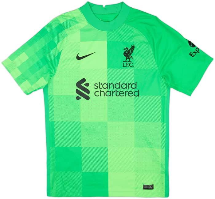 2021-22 Liverpool GK S/S Shirt A.Becker #1 - 6/10 - (S)