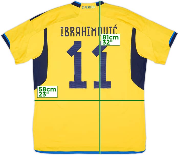 2022-23 Sweden Home Shirt Ibrahimovic #11 - 9/10 - (XL)