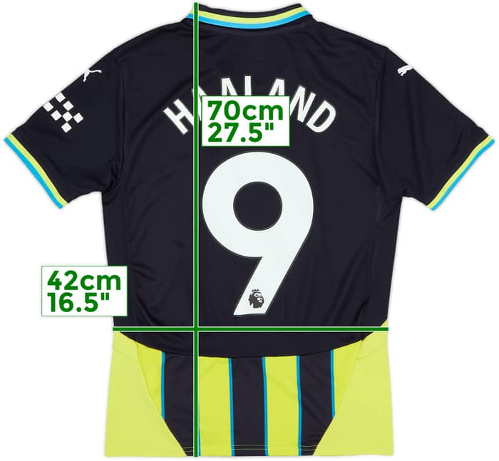 2024-25 Manchester City Away Shirt Haaland #9 - 9/10 - (S)