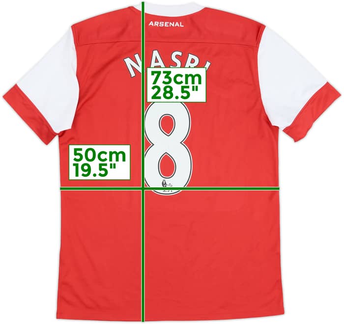 2010-11 Arsenal Home Shirt Nasri #8 - 5/10 - (M)