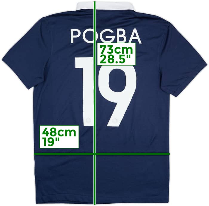 2014-15 France Home Shirt Pogba #19 - 9/10 - (M)
