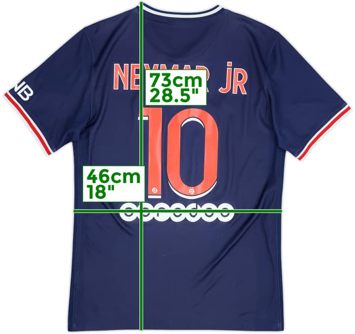2020-21 Paris Saint-Germain Home Shirt Neymar Jr #10 - 6/10 - (S)
